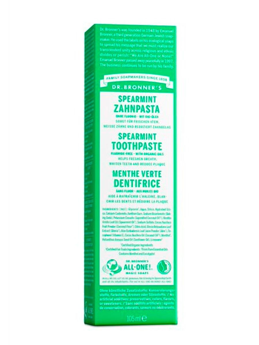 Dentífrico de Hierbabuena 105ml Dr. Bronner'S
