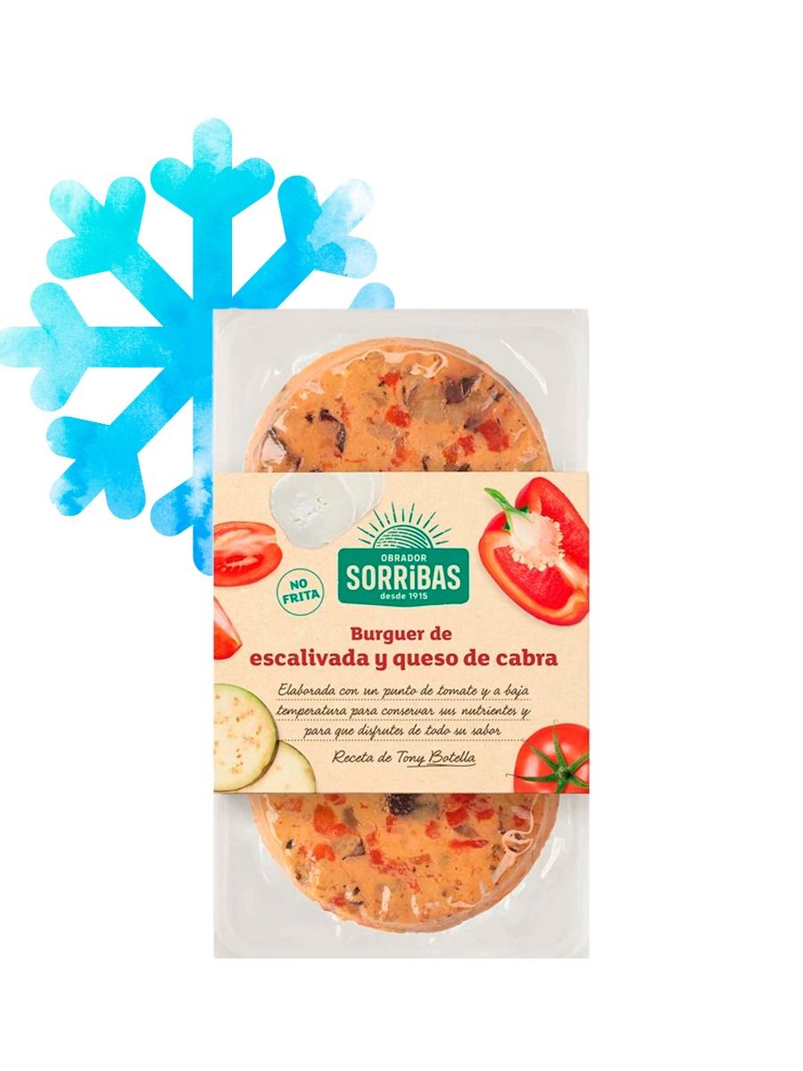 Burguer de Escalivada y Queso de Cabra 160g Obrador Sorribas