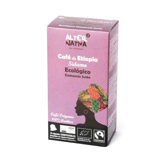 Café Etiopía 10 cápsulas compostables Alternativa3