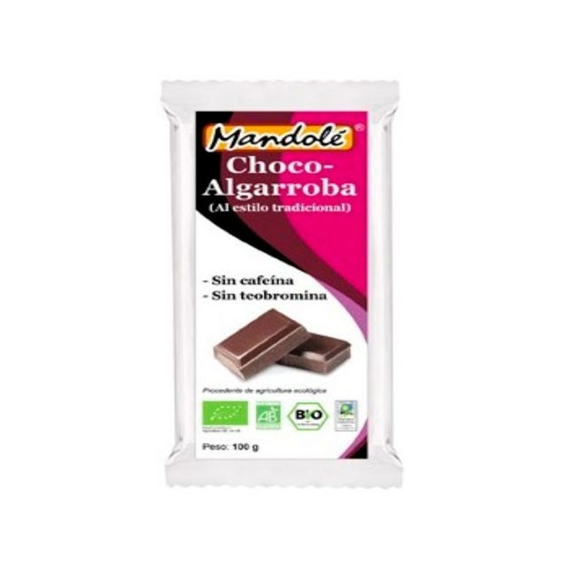 Tableta de Chocolate y Algarroba 100 Mandolé