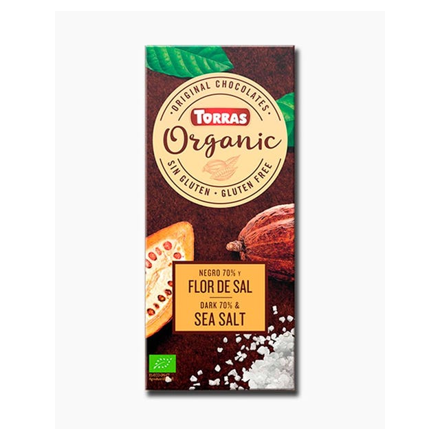 Chocolate Orgánico 70% Cacao Flor de Sal 100g Torras