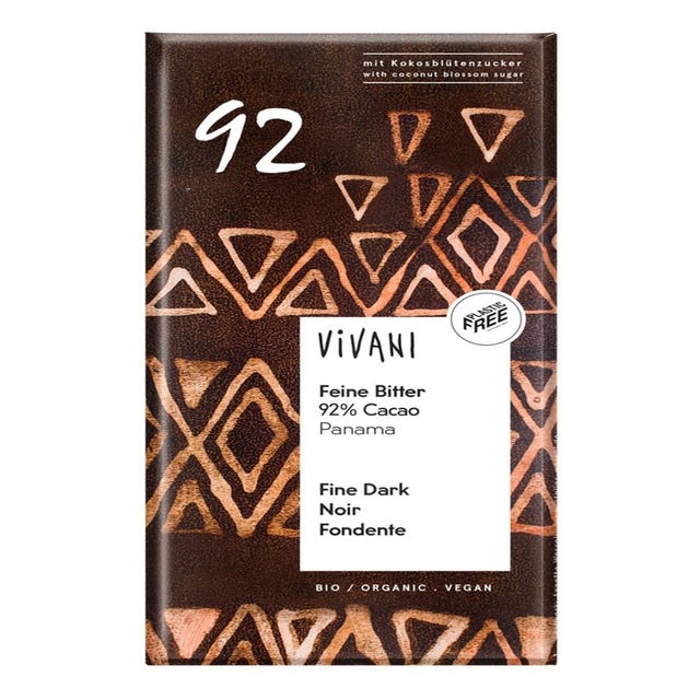 Chocolate Negro 92% Cacao 80g Vivani