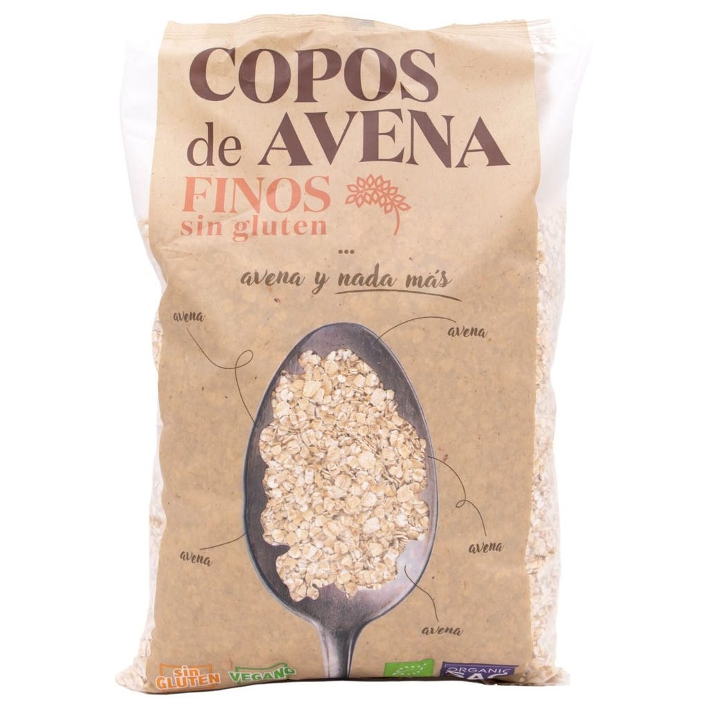 Copos de Avena sin Gluten 1kg Organic Sac