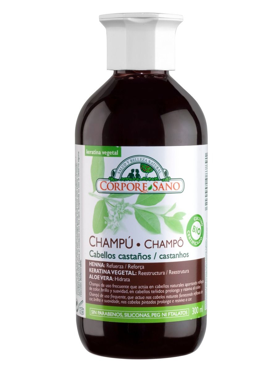 Champú Henna de Color Castaño 300ml Corpore Sano