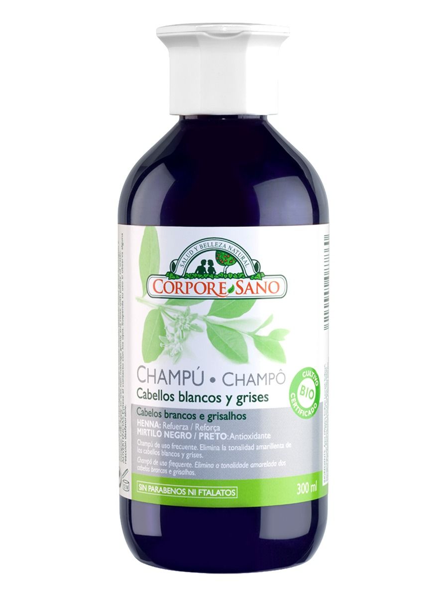 Champú de Henna Indigo para Cabellos Grises 300ml Corpore Sano