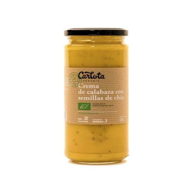 Crema de calabaza con chía 450ml Carlota Organic