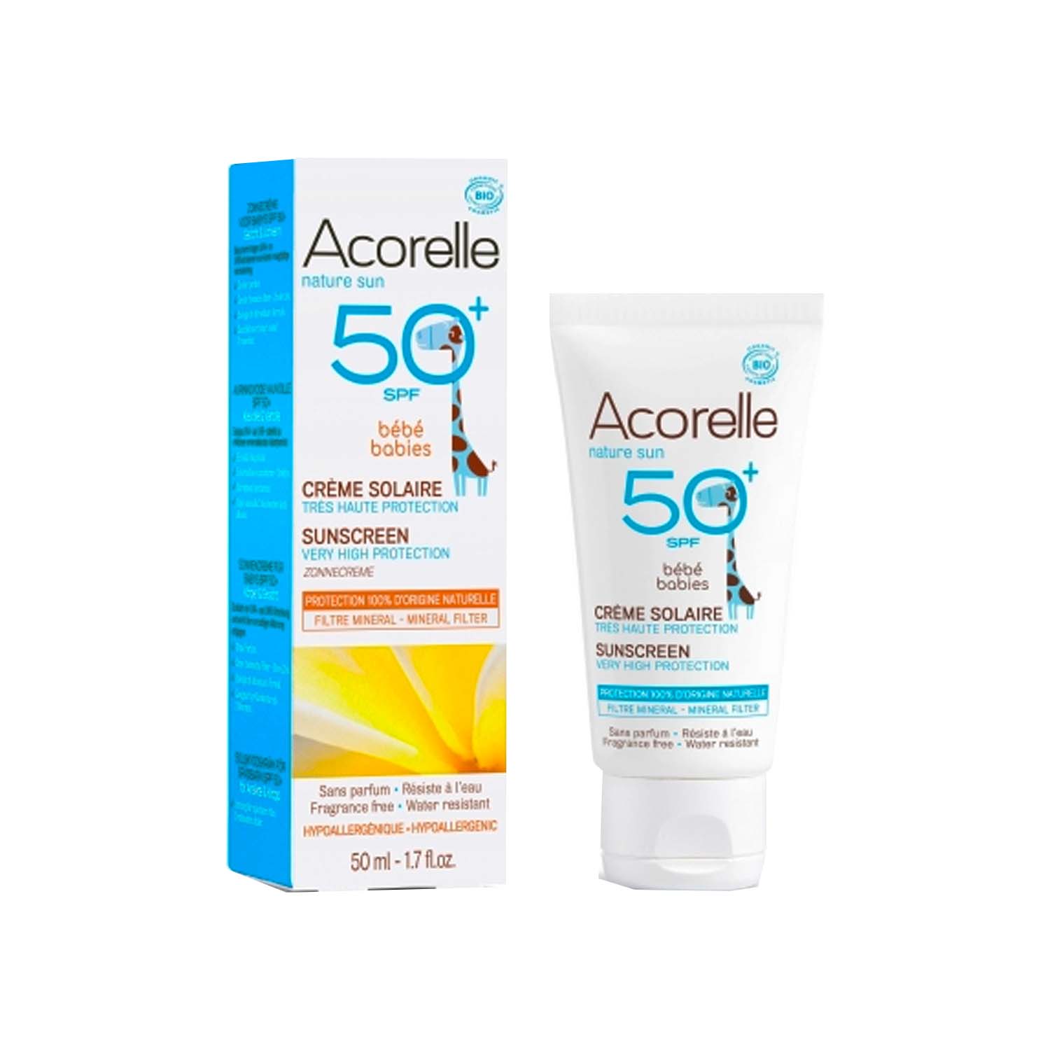 Crema Solar Bebe SPF 50+ 50ml de Acorelle