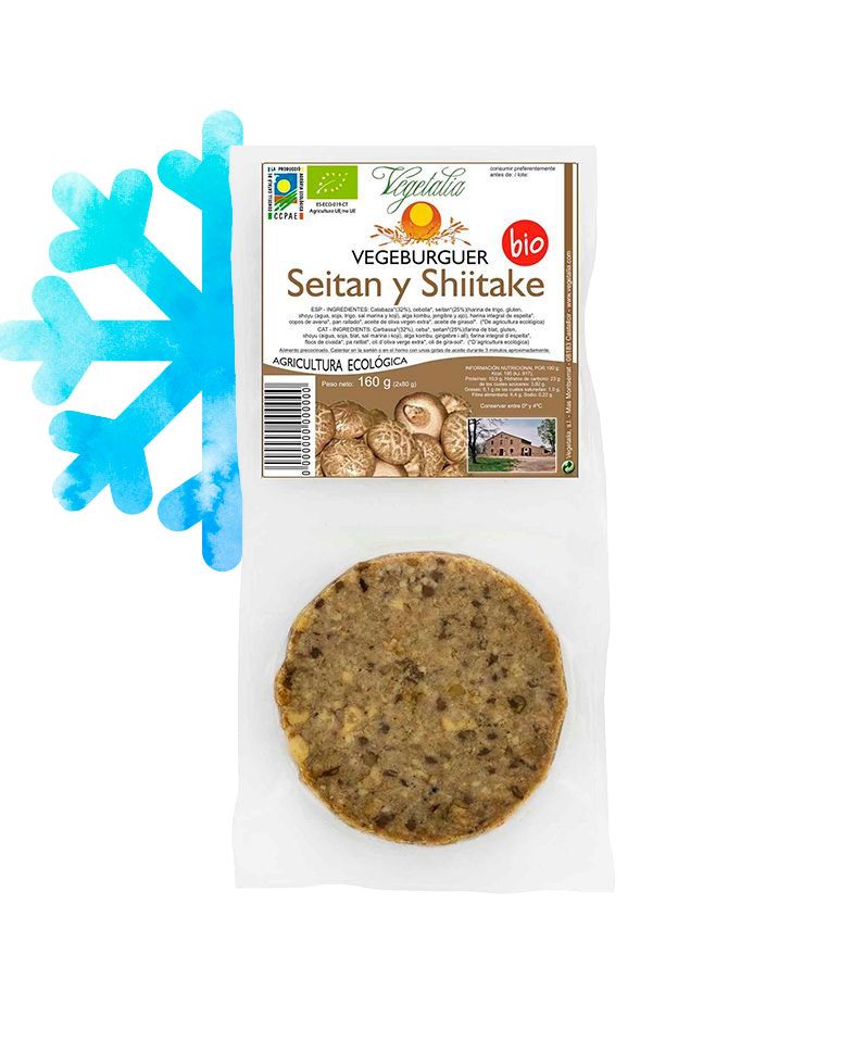 Vegeburguer de seitán y shiitake 160g Vegetalia