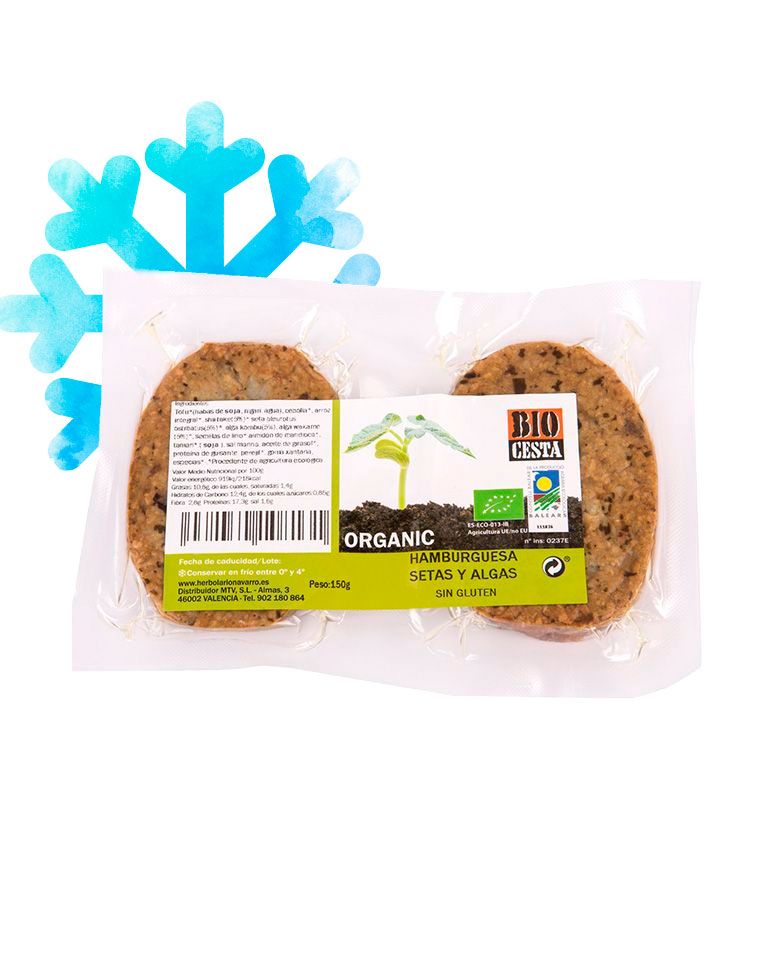 Hamburguesa de setas y algas 2uds Bio Cesta