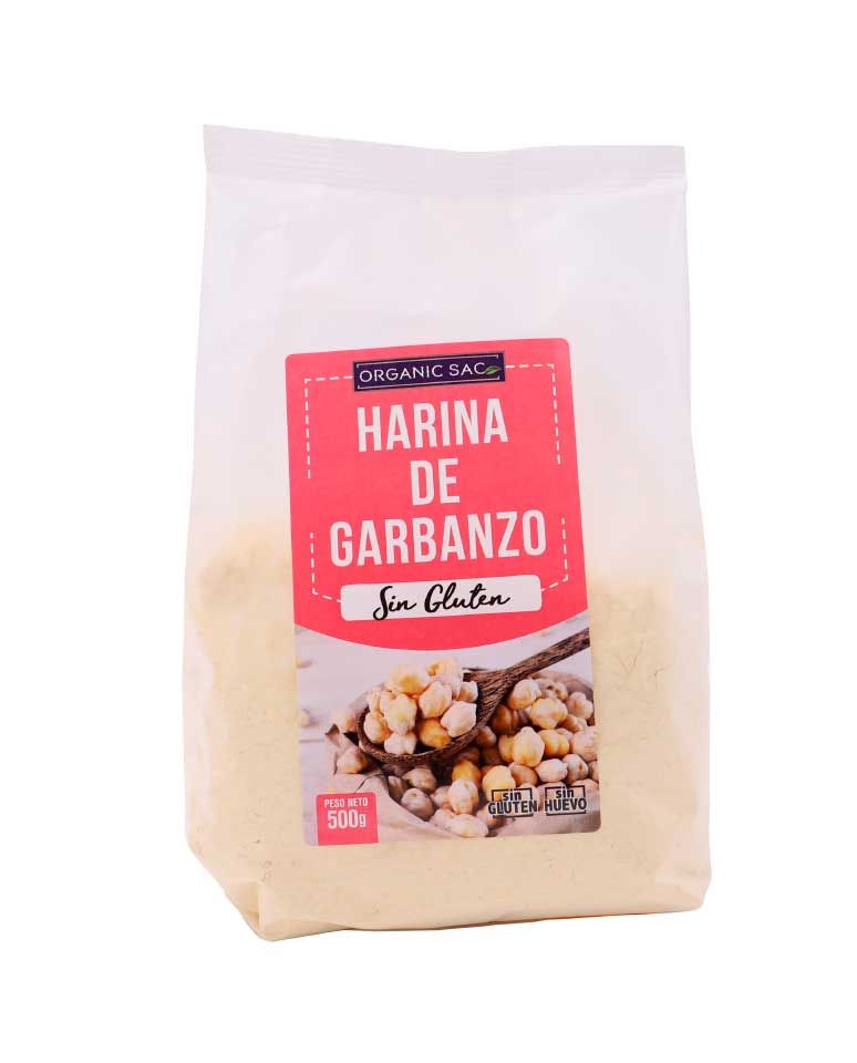 Harina de garbanzo sin gluten 500g Organic Sac Herbolario Navarro