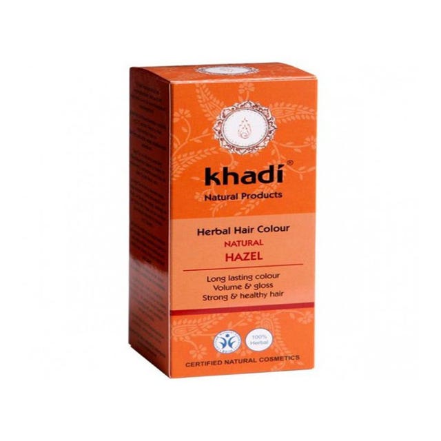 Tinte capilar herbal color castaño avellana 100g Khadi