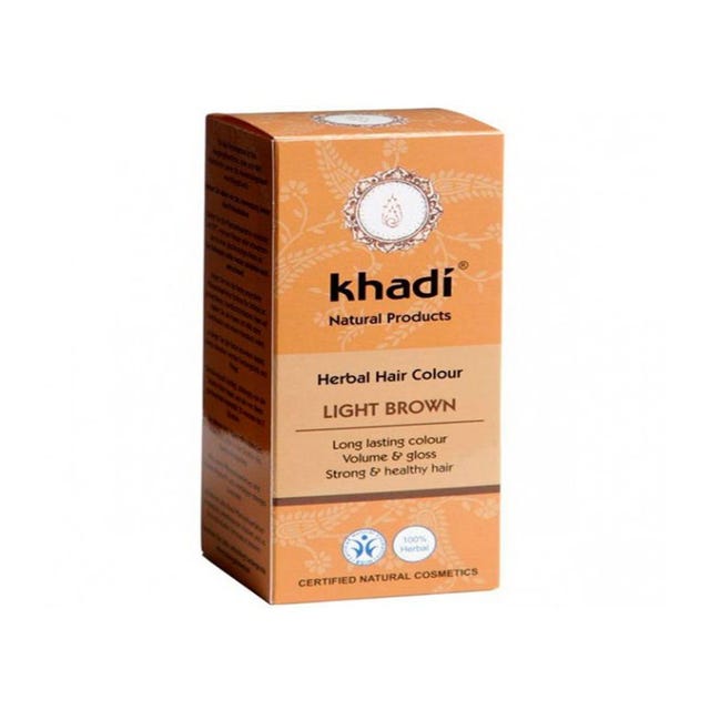 Tinte capilar herbal color castaño claro 100g Khadi