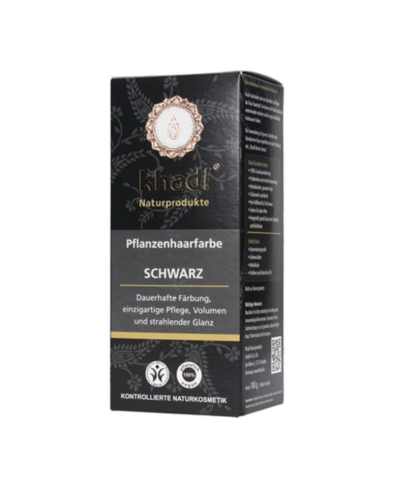 Tinte capilar herbal color negro 100g Khadi