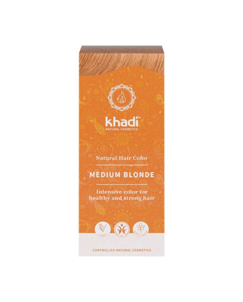 Tinte capilar herbal color rubio medio 100g Khadi