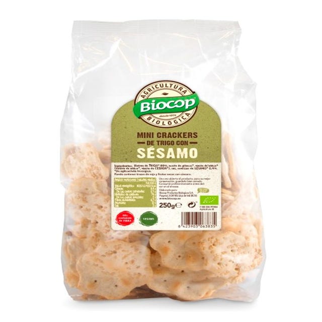 Mini Crackers de Trigo con Sésamo 250g Biocop