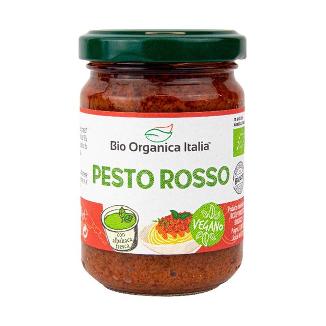 Pesto Rosso Vegano de Tomates Secos 140g Bio Orgánica Italia