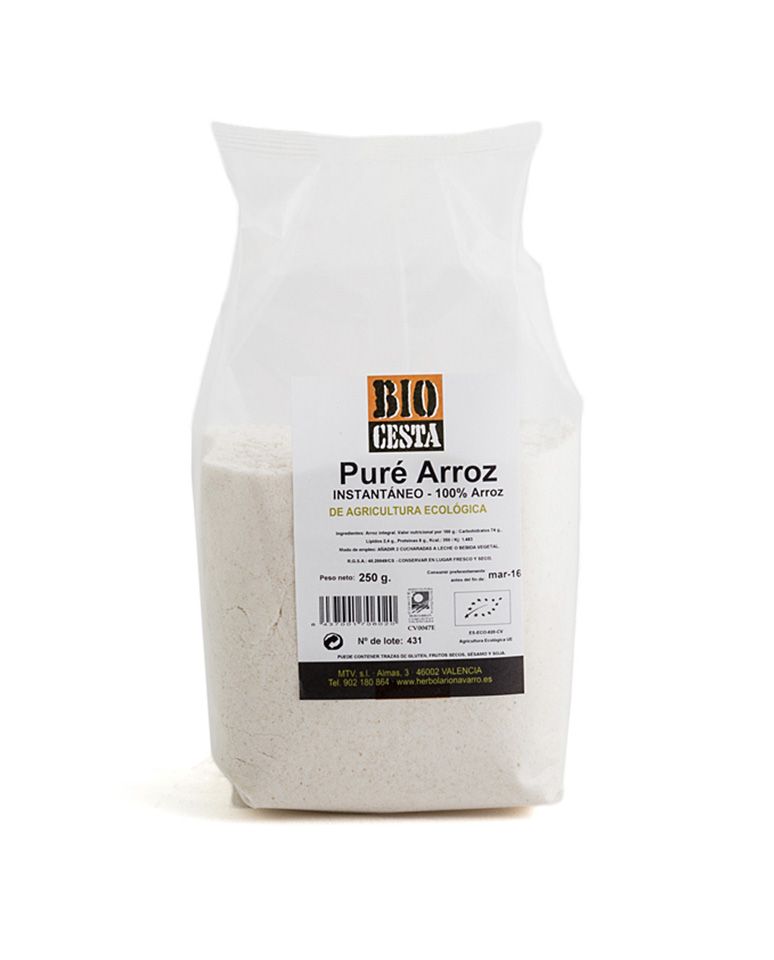 Puré de arroz instantáneo 250g Bio Cesta
