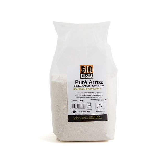 Puré de arroz instantáneo 250g Bio Cesta