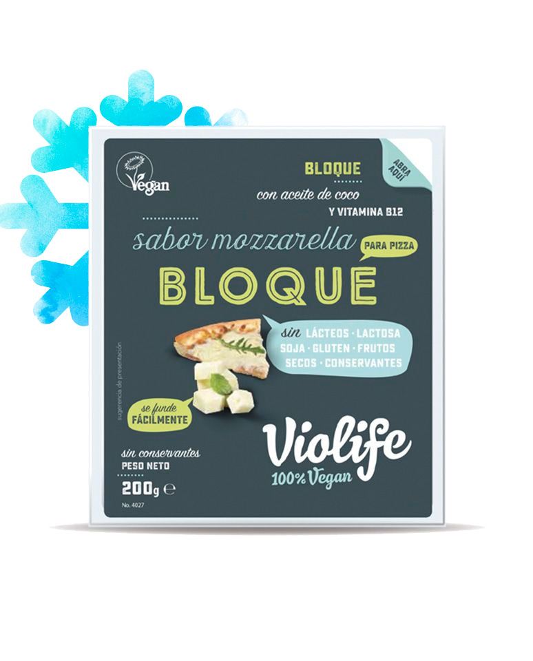 Bloque Vegano sabor Mozarella Especial para Pizza 200g Violife