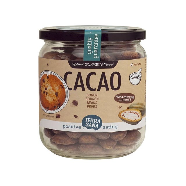 Raw cacao en grano 250g Terrasana
