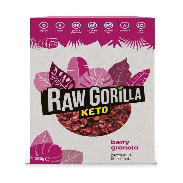 Granola Keto con Frambuesa 250g Raw Gorilla