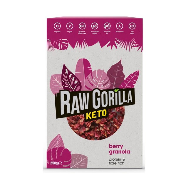 Granola Keto con Frambuesa 250g Raw Gorilla