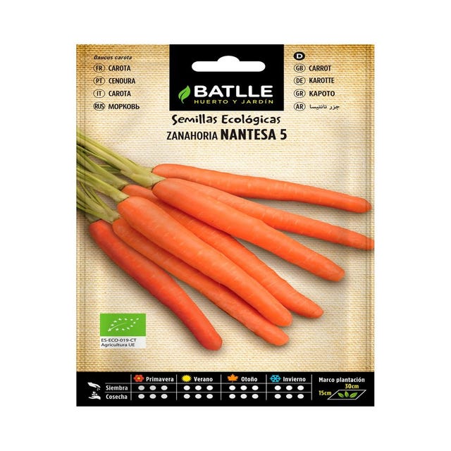 Semillas de Zanahoria Nantesa 5 Batlle
