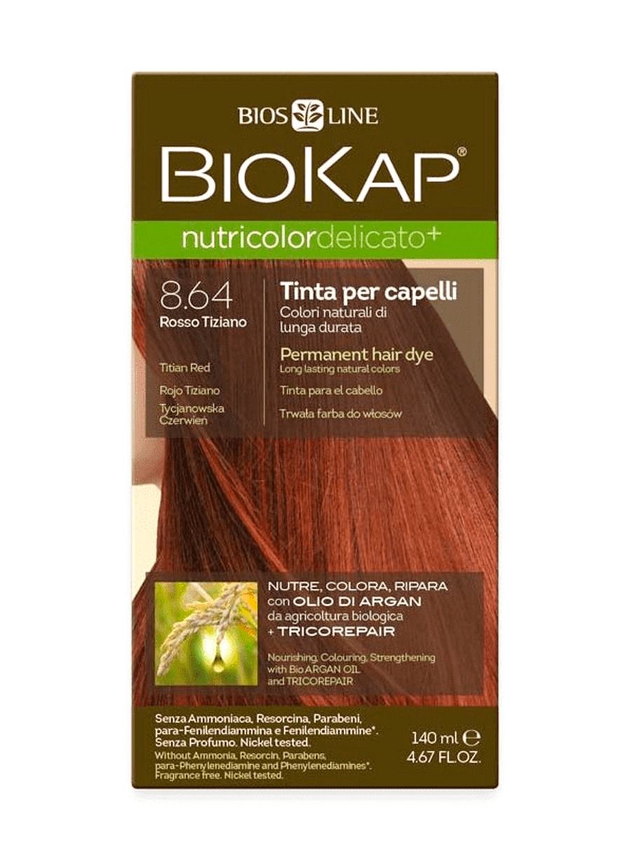 Tinte Nutricolor Delicado Rojo Tiziano 140ml Biokap