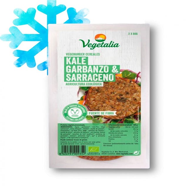 Vegeburger de Garbanzo y Kale 160g Vegetalia