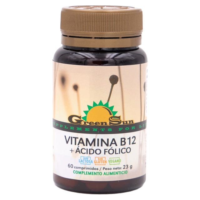 Vitamina B12 + ácido fólico 60 comprimidos Green Sun