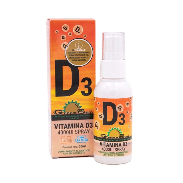 Vitamina D3 4000 UI en Spray 50ml Green Sun