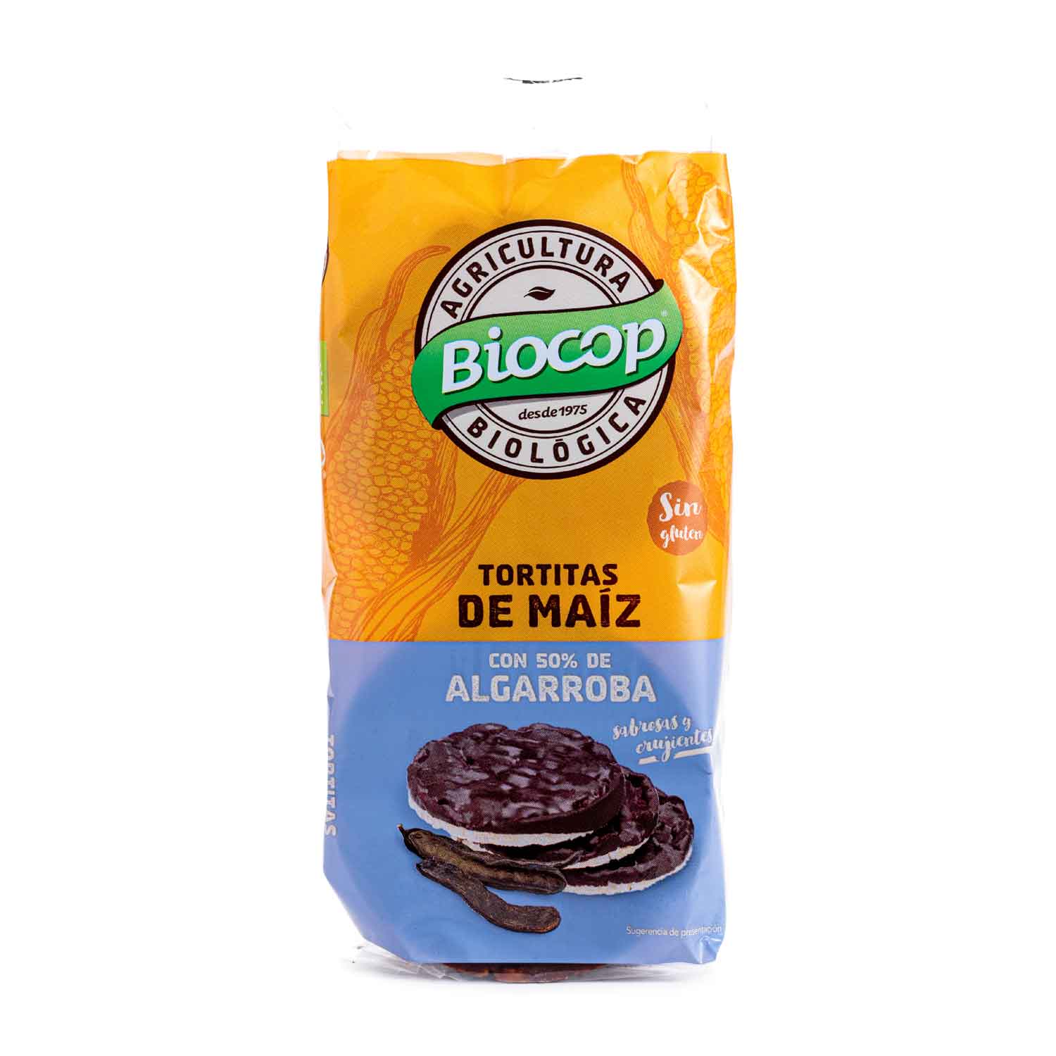 Tortitas de maíz con algarroba 100g Biocop