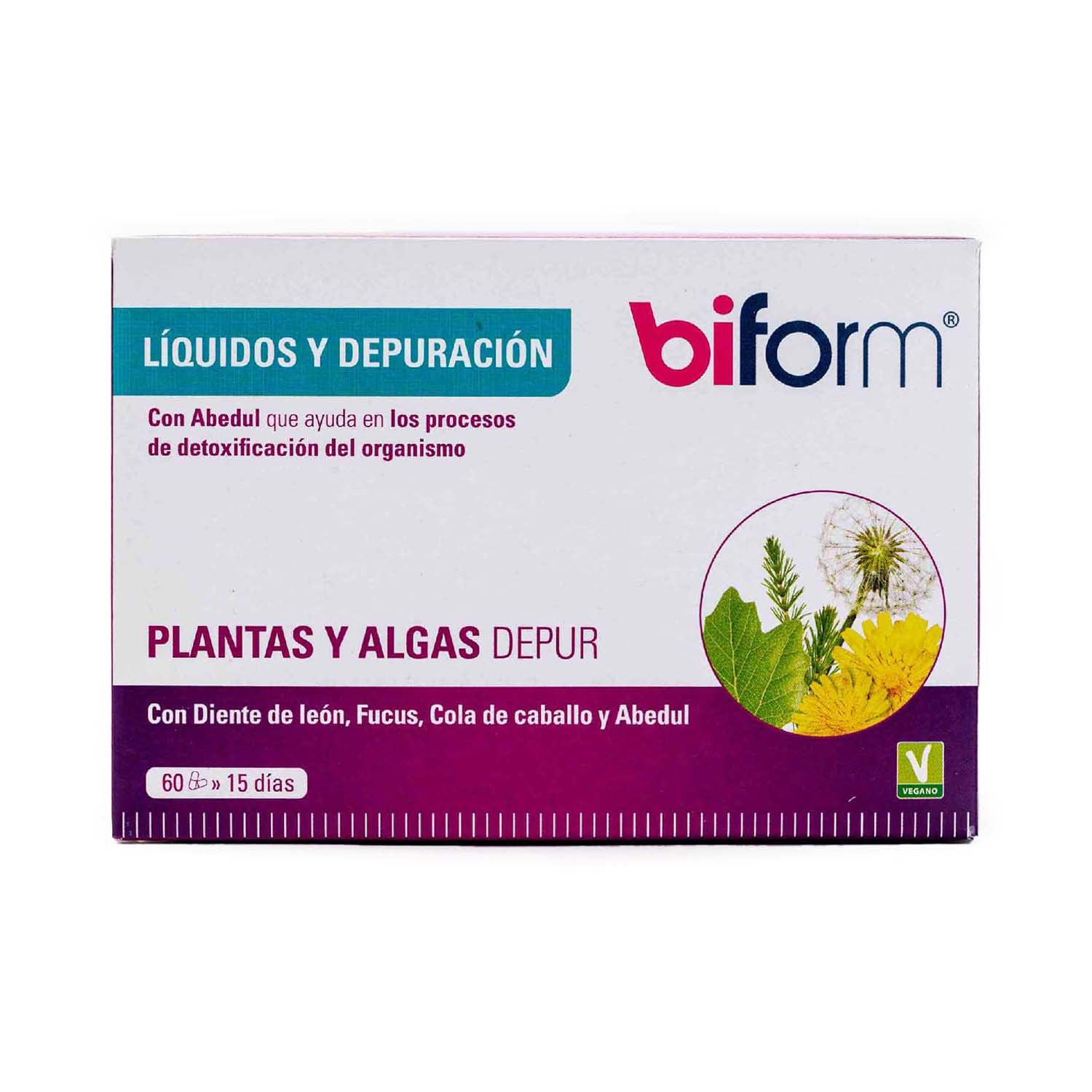 Plantas y algas 60 cápsulas Biform
