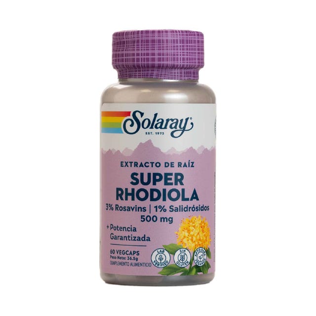 Super Rhodiola Extracto de Raíz 60ud Solaray