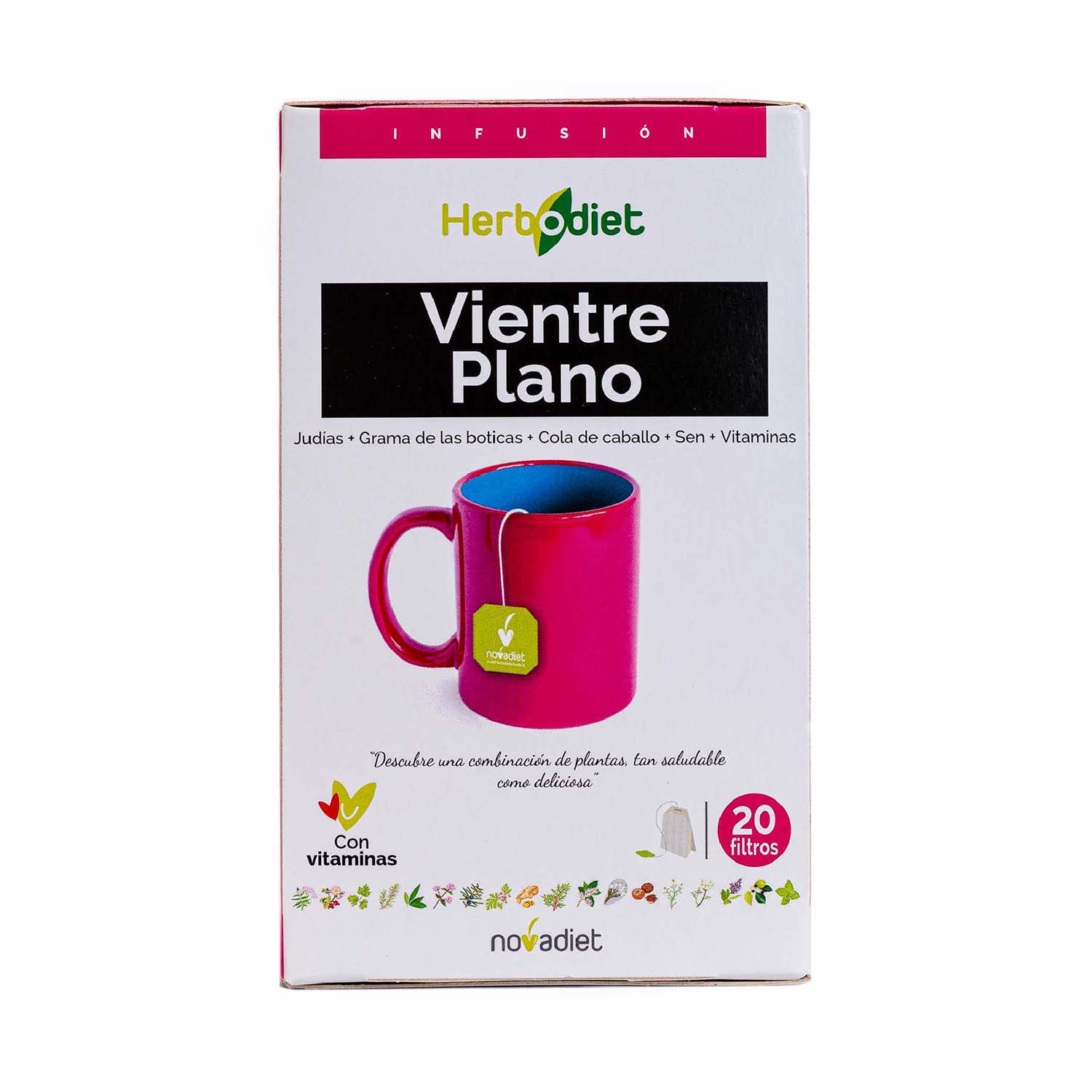 Infusión herbodiet vientre plano 20 filtros Novadiet