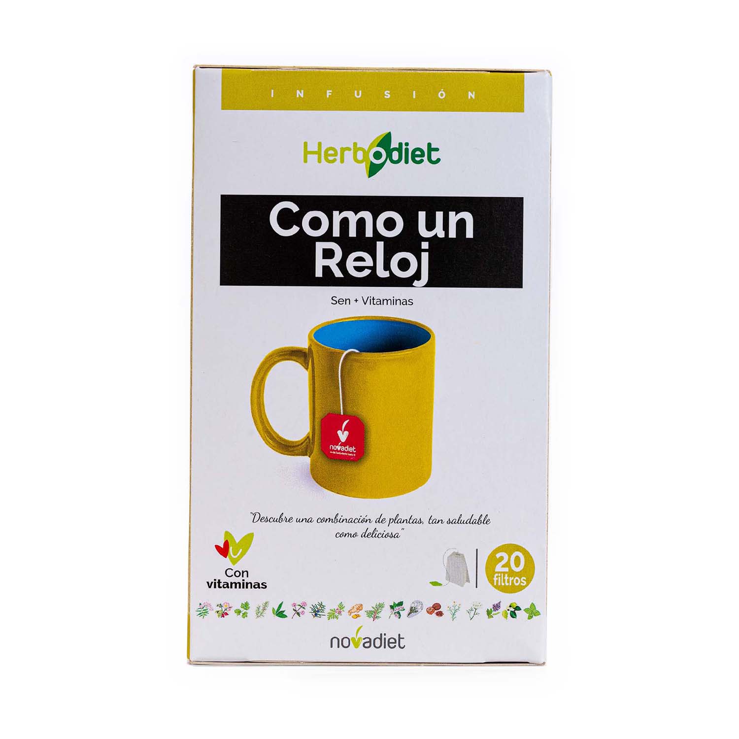 Infusión herbodiet como un reloj 20 filtros Novadiet