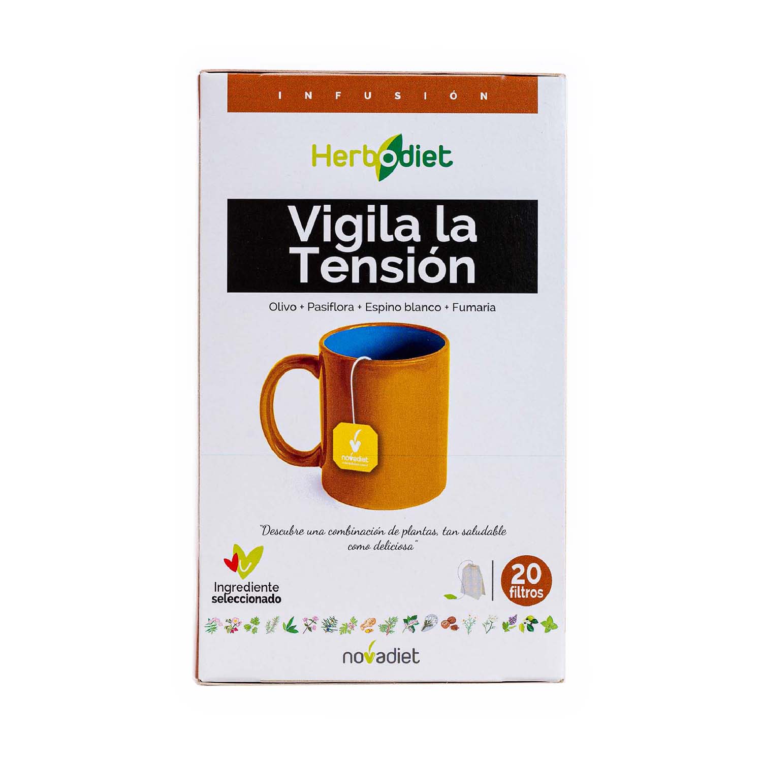 Infusión Herbodiet Vigila la Tensión 20 filtros Novadiet