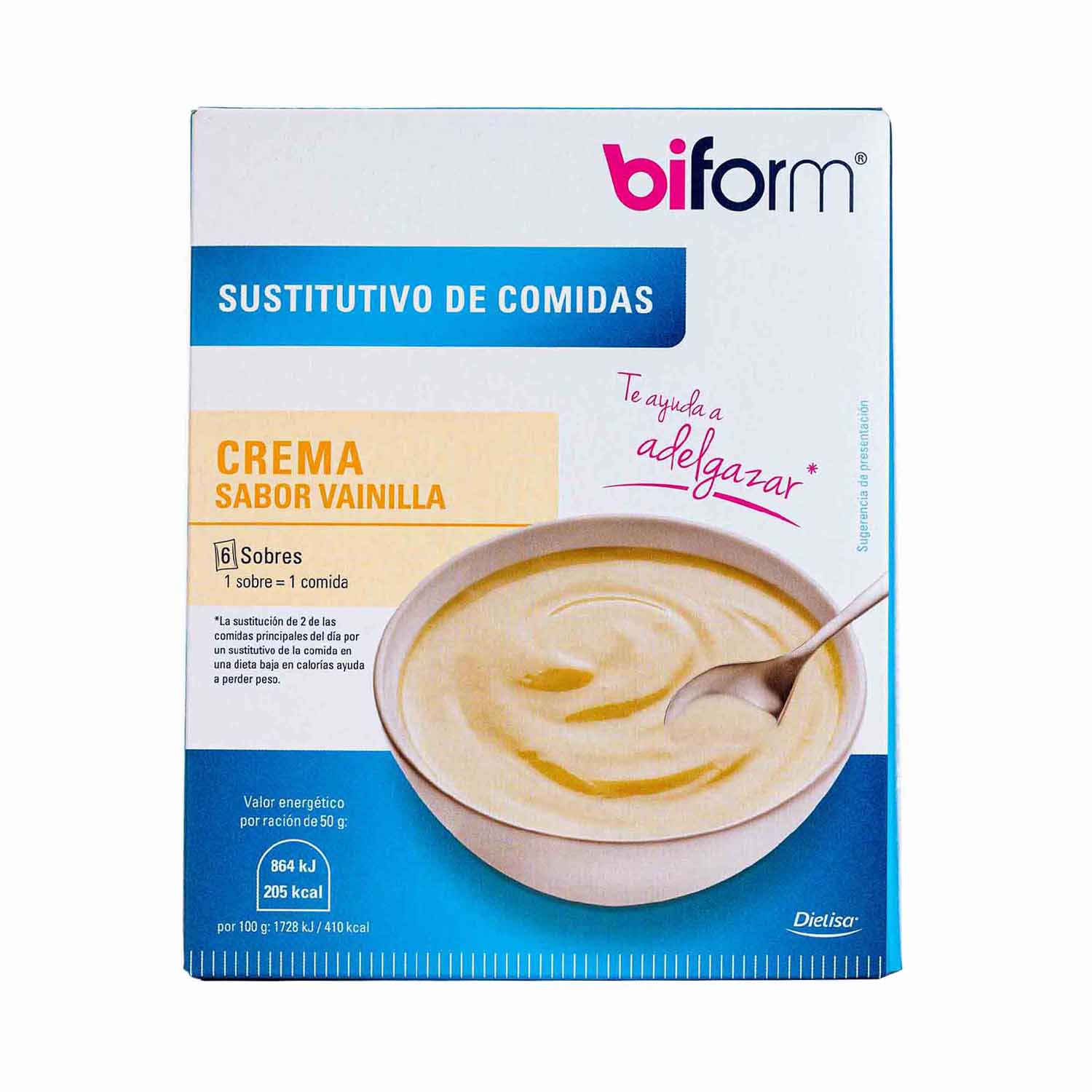 Natillas sustitutivas de vainilla 6uds Biform