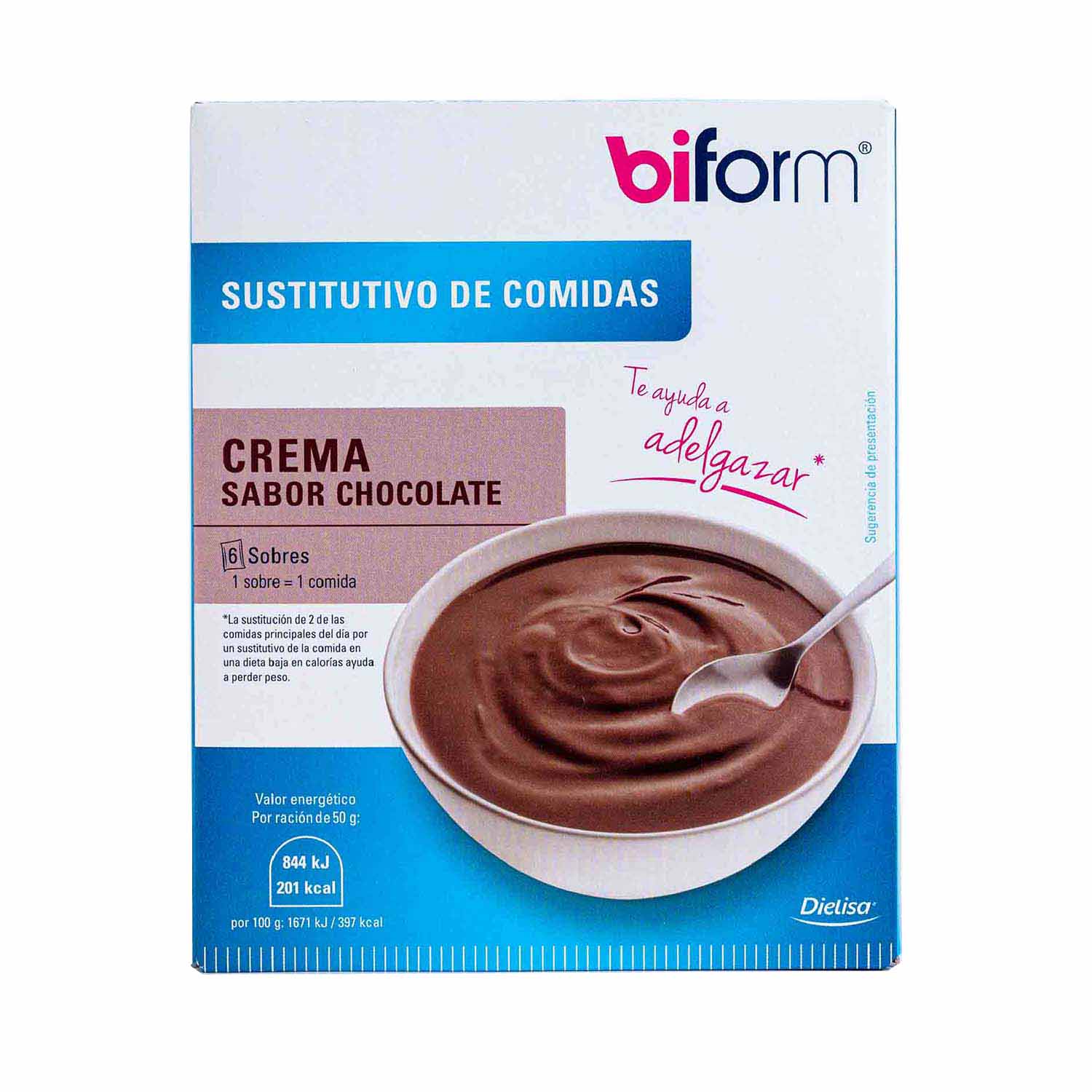 Natillas sustitutivas de chocolate 6uds Biform