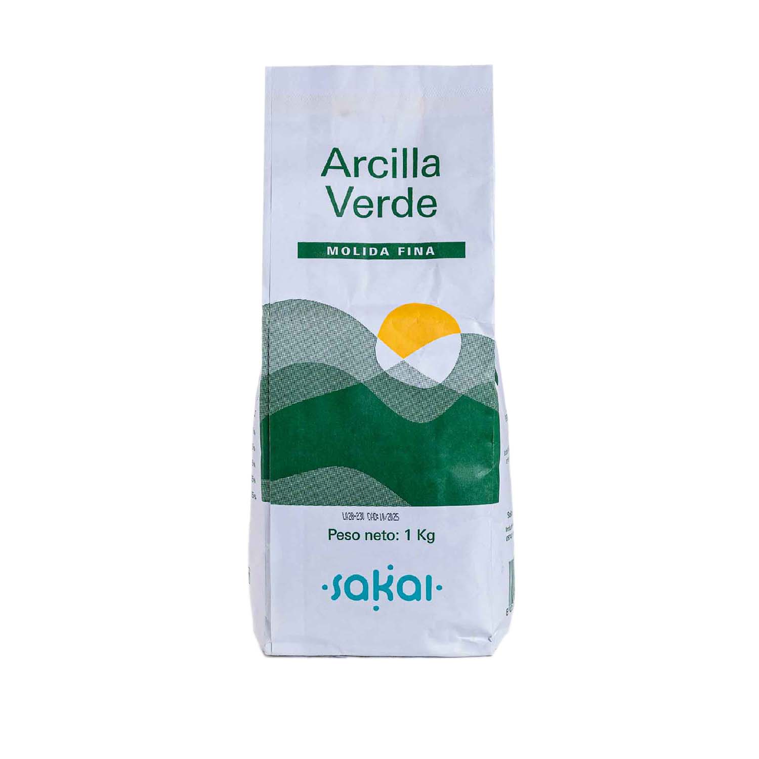 Arcilla Verde en polvo 1kg Arcillas Sakai