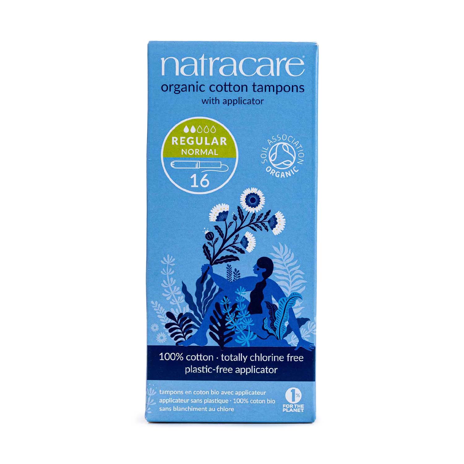 Tampón regular con aplicador 16uds Natracare