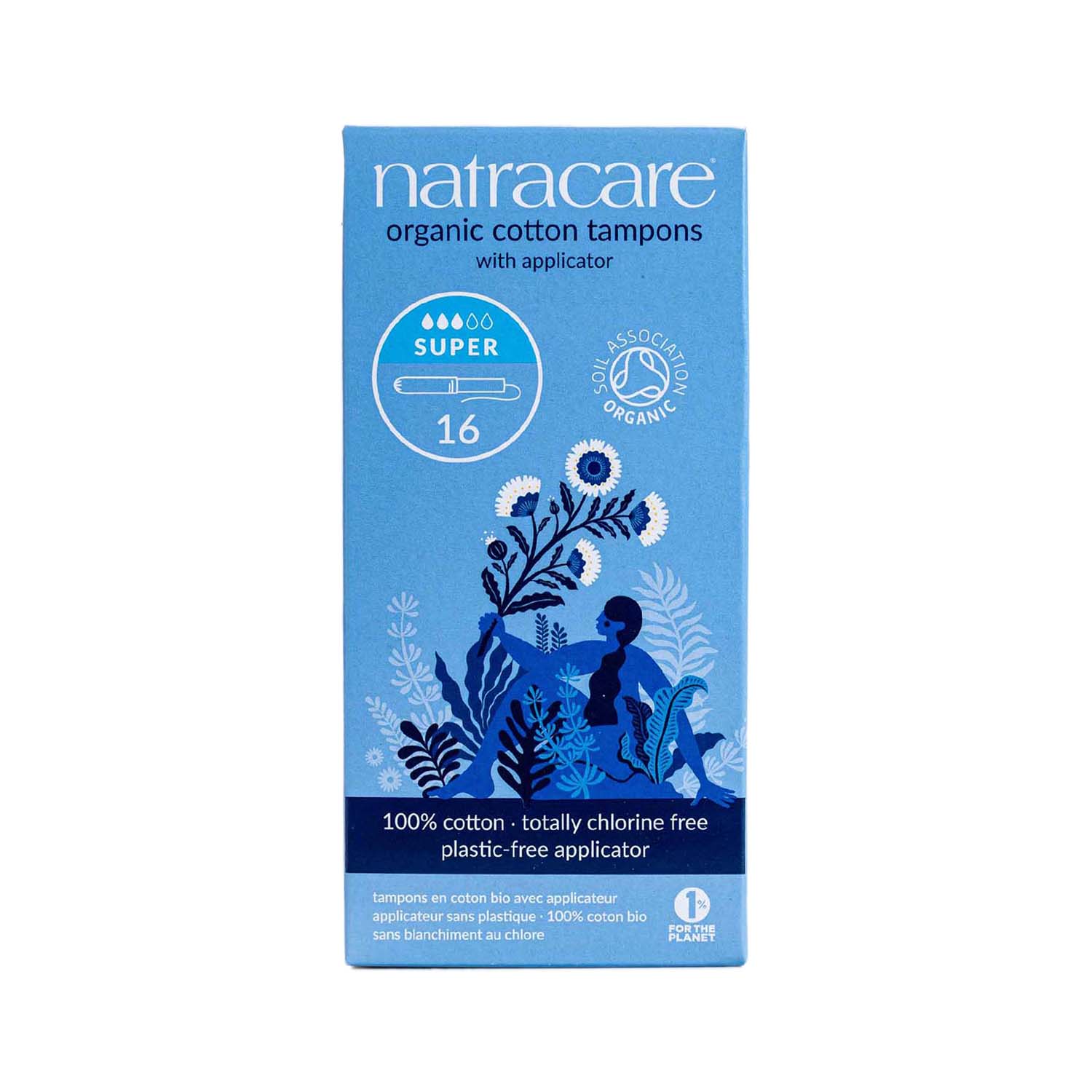 Tampón súper con aplicador 16uds Natracare