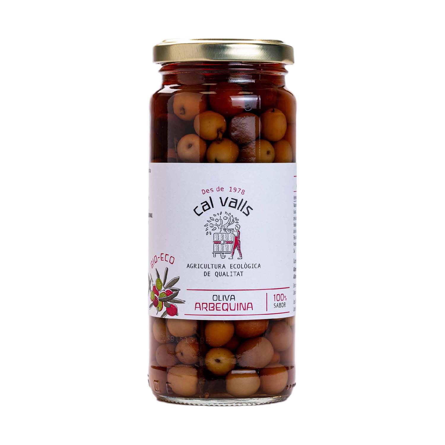 Aceitunas Arbequinas ecológicas 200g Cal Valls