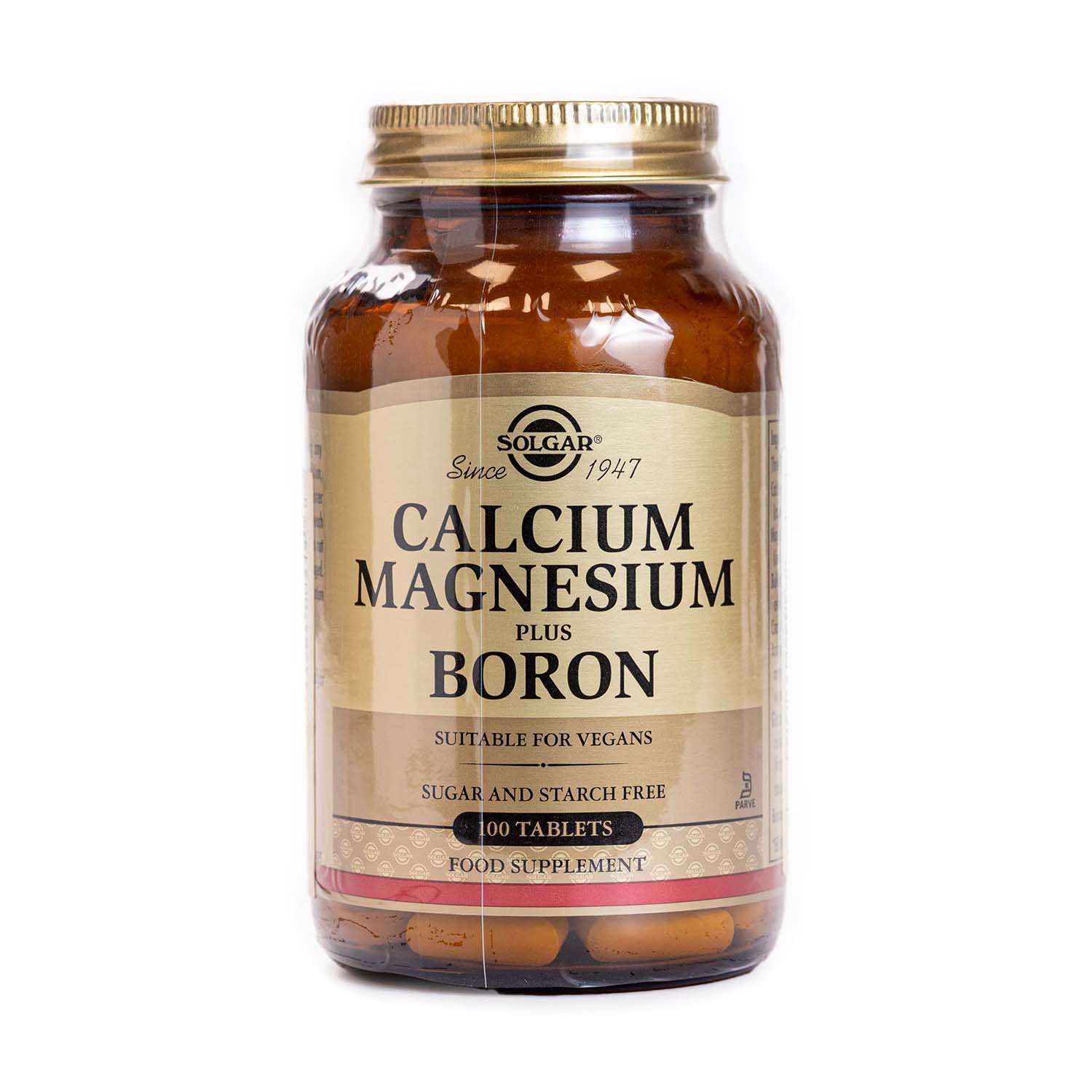 Calcio, Magnesio y Boro 100 comprimidos Solgar