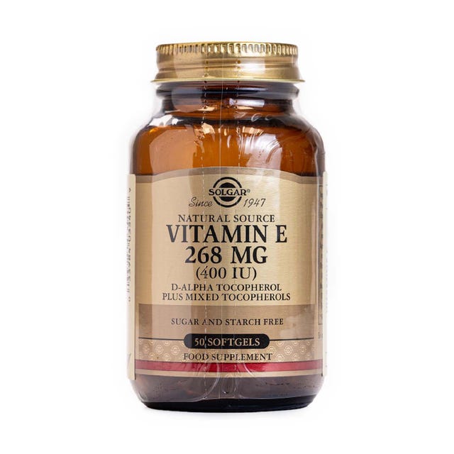Vitamina E de fuente natural 268 mg (400 UI) 50 cápsulas Solgar