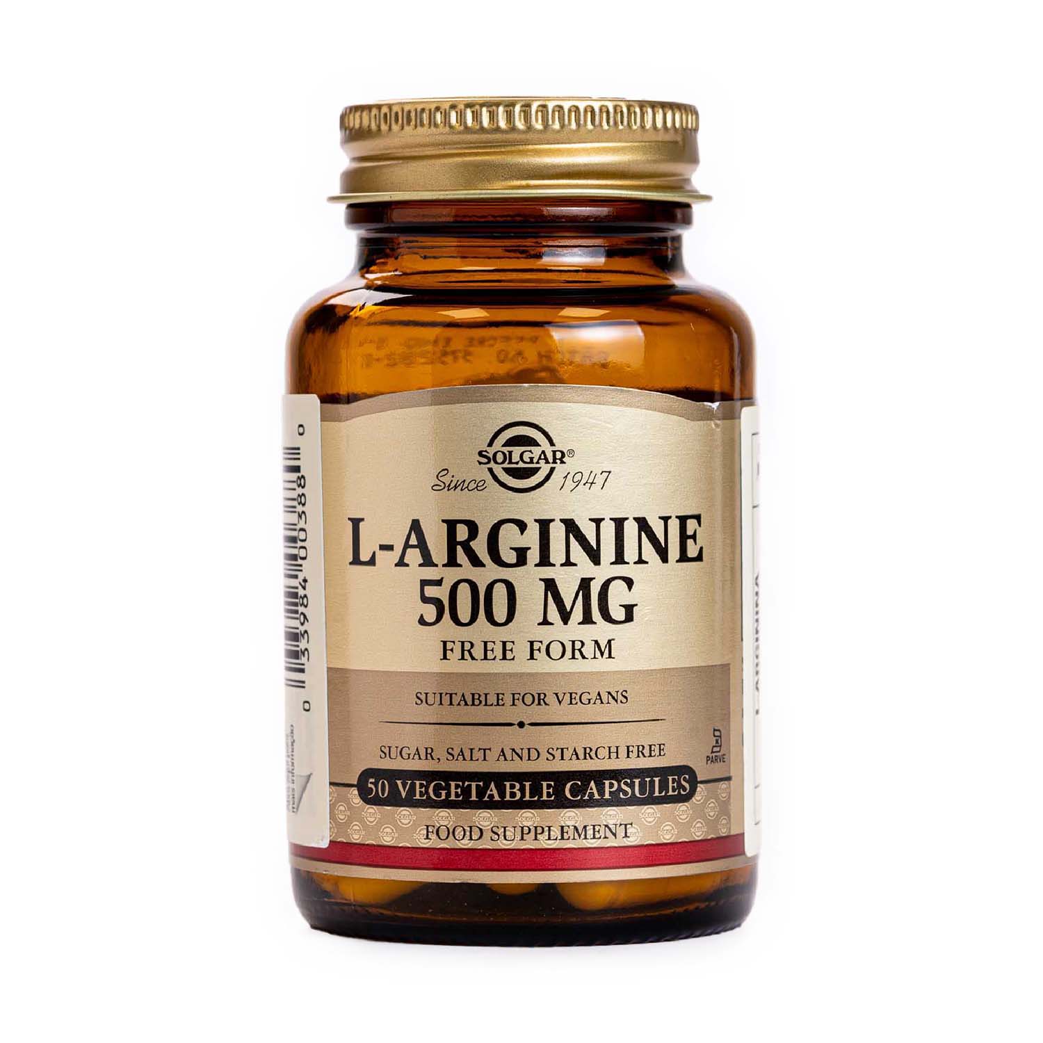 L-Arginina 500mg 50 cápsulas Solgar
