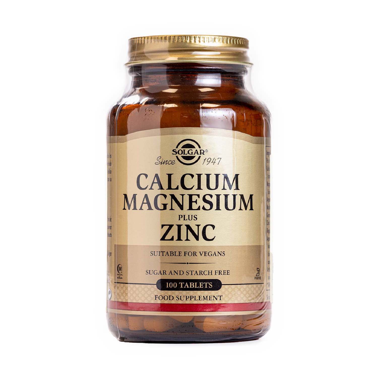 Calcio y Magnesio con Zinc 100 cápsulas Solgar