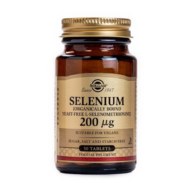 Selenio de 200 µg(Sin levadura) 50 comprimidos Solgar