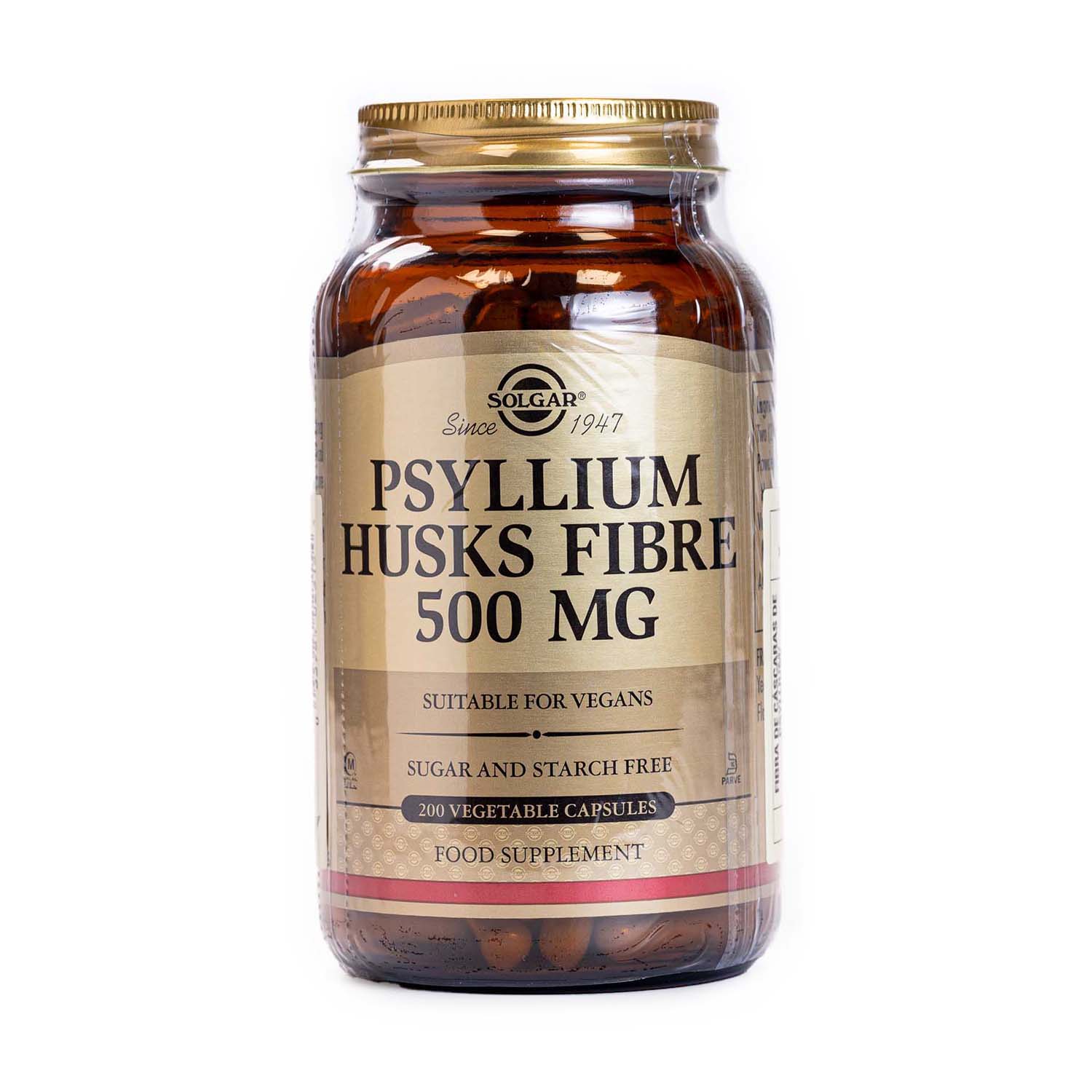 Fibra de Cáscaras de Psyllium 200 cápsulas Solgar