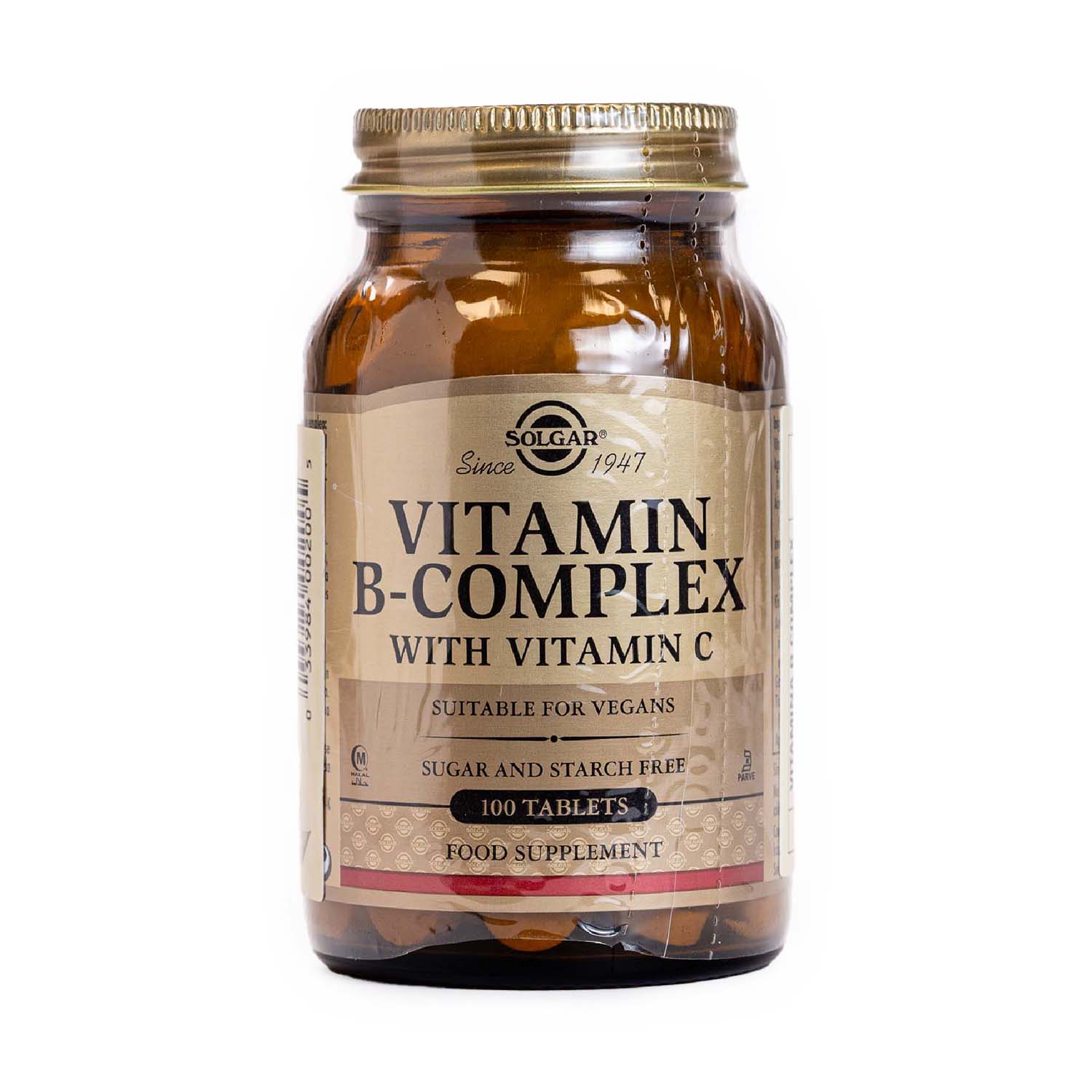 B-Complex + Vitamina C 100 comprimidos Solgar